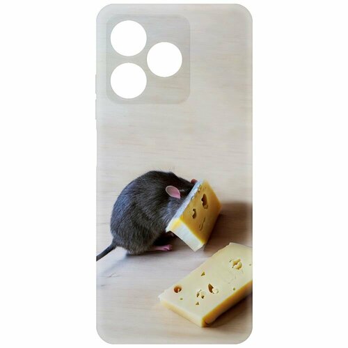 Чехол-накладка Krutoff Soft Case Мышь и сыр для Realme C61 черный чехол накладка krutoff soft case мышь и сыр для realme c30 черный
