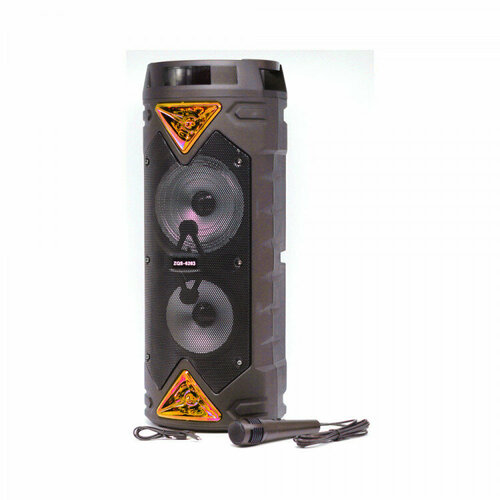 Беспроводная колонка ZQS-6203 черно-золотой проводной микрофон 621300₽