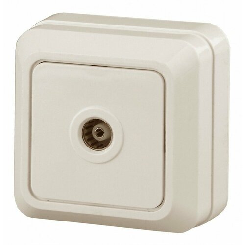 Intro 2-301-02 Розетка TV одиночная, IP20, ОУ, Quadro, сл. кость (10/200/3600) Б0027659 (100 шт.)