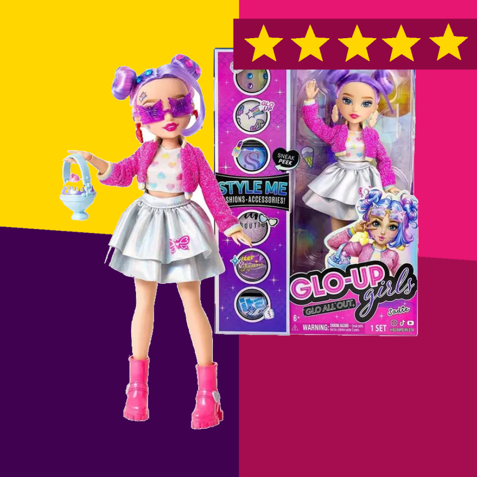 Кукла Glo-up girls Sadie фиолетовый 28 см