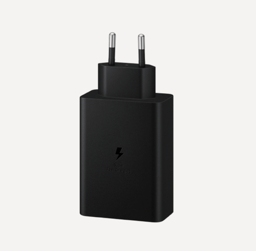 Изображение товара Зарядное устройство для Samsung с 3 портами / Адаптер питания Power Adapter Trio 65W / Супер быстрая зарядка 65W / Black