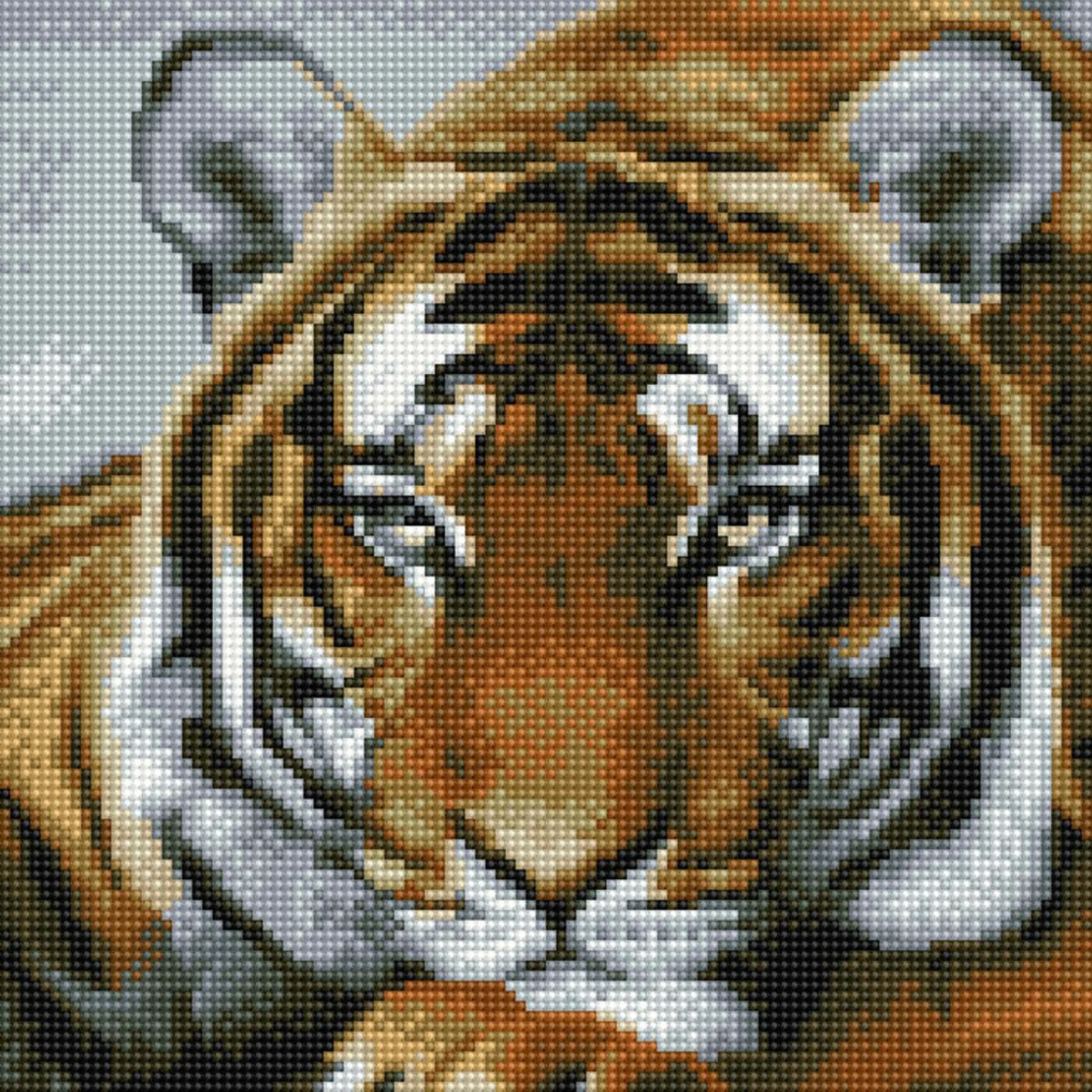 Алмазная мозаика 30х30 Задумчивый тигр