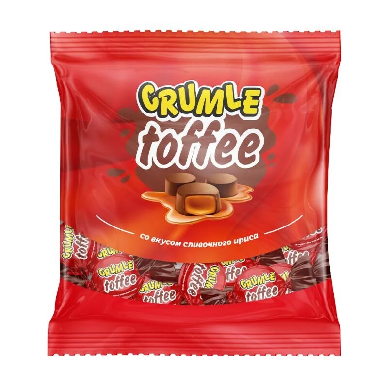 Конфеты “Toffee”, CRUMLE, со вкусом сливочного ириса, 600 г (2 пачки по 300 гр)