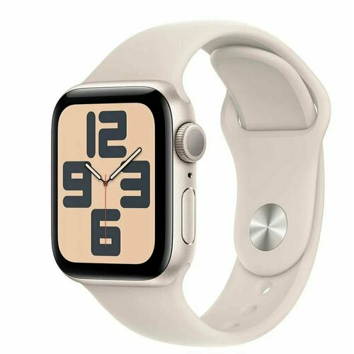 Умные часы Apple Watch Series SE Gen 2 2023 44 мм Aluminium Case GPS starlight Sport Band 29780₽