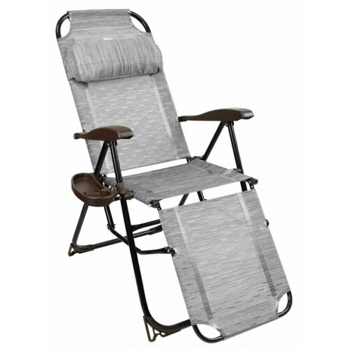 Кресло шезлонг КШ3 для дачи и пикников 8 положений спинки. Допустимая нагрузка 100 кг. Бамбук НИКА КШ3/4