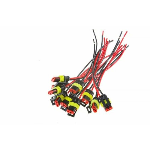 Разъем с проводом влагозащитный 2-Pin папа 10 шт 890₽