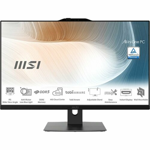 Моноблок MSI Modern AM242P 1M 238 1920х1080 Intel Core 5 120U 5 ГГц RAM 16 ГБ SSD 512 ГБ Iris Xe Graphics без системы черный 9S6-AE0721-1029 8417000₽