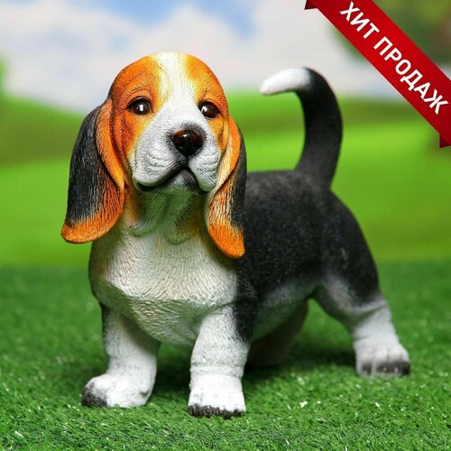 Садовая фигура Щенок бассет-хаунда стоячий 25 х 16 х 13 см 1799₽