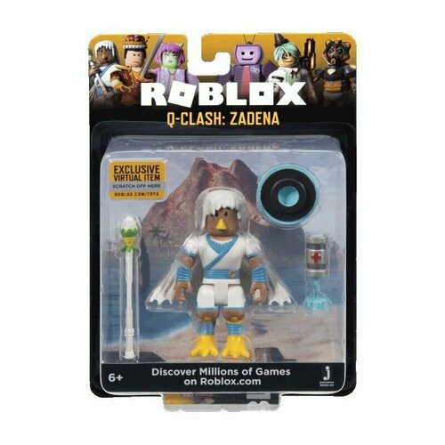 Набор Роблокс фигурка героя Задена с аксессуарами + эксклюзивный код Роуди Механик Roblox Q-Clash: Zadena + Rowdy Mechanic