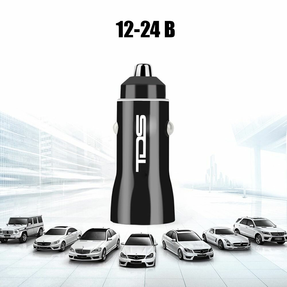 Автомобильное зарядное устройство в прикуриватель 2*USB TDS TS-CAU36 Черное — фото 1