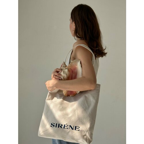 Сумка шоппер SIRENE, фактура гладкая, бежевый