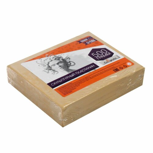 Пластилин скульптурный 500г мягкий телесный 373₽