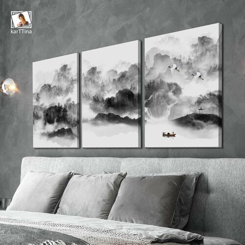 Картина karTTina журавлики 150 см х 70 см 3792₽