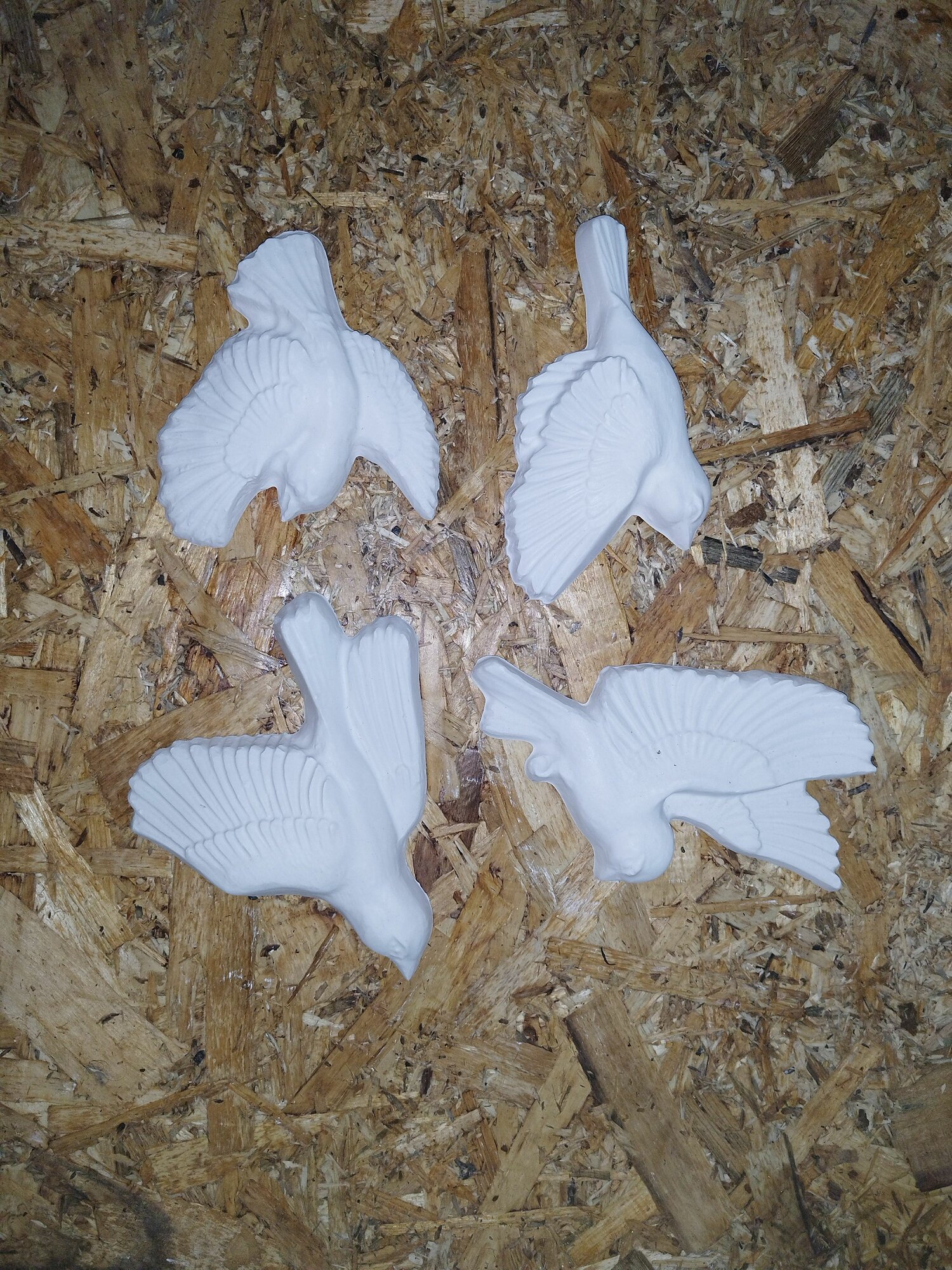 фото Набор фигурок декоративных из гипса "Птицы"