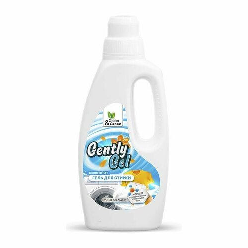 Гель концентрат для стирки Gently Gel универсальный ПЭНД 1000 мл CleanGreen CG8163 505₽