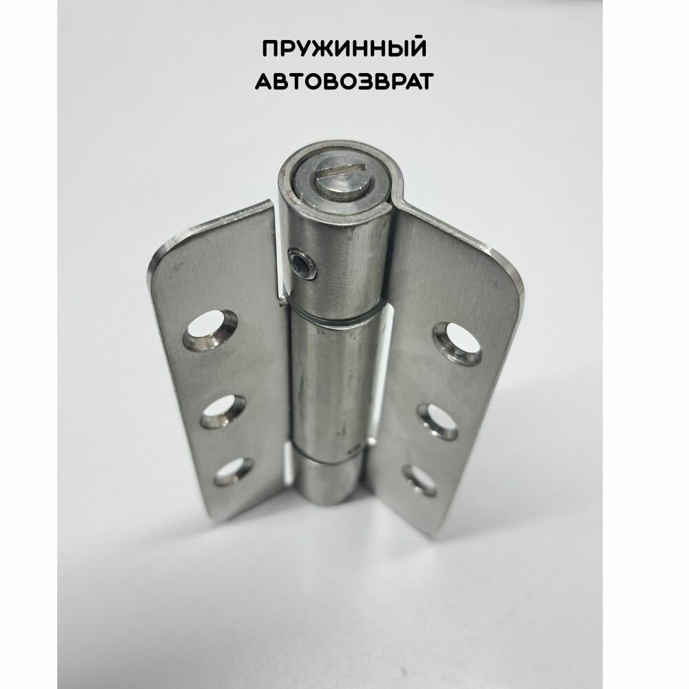 Петли Дверные Петли 2 шт. из нержавейки накладная с автовозвратом (пружина) для перегородок туалетных санузлов