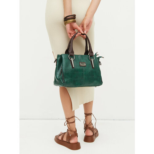 Сумка кросс-боди BE-ZOG, фактура гладкая, зеленый