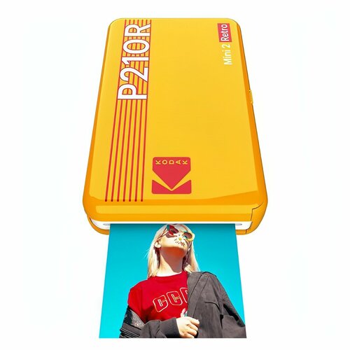 Компактный фотопринтер Kodak P210R Mini 2 Retro Printer желтый 1449900₽