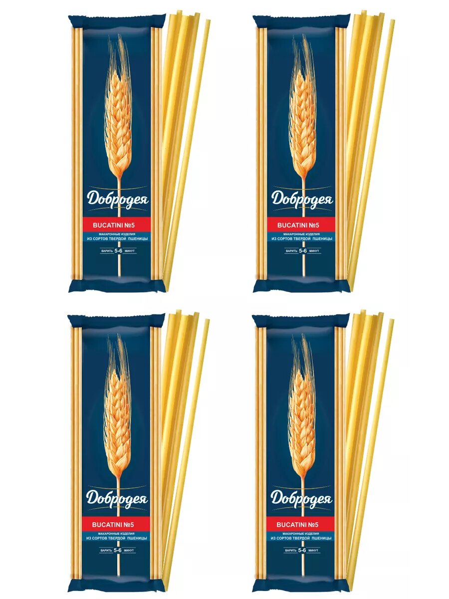 Макаронные изделия Добродея Bucatini N5, 500 г, 4 шт
