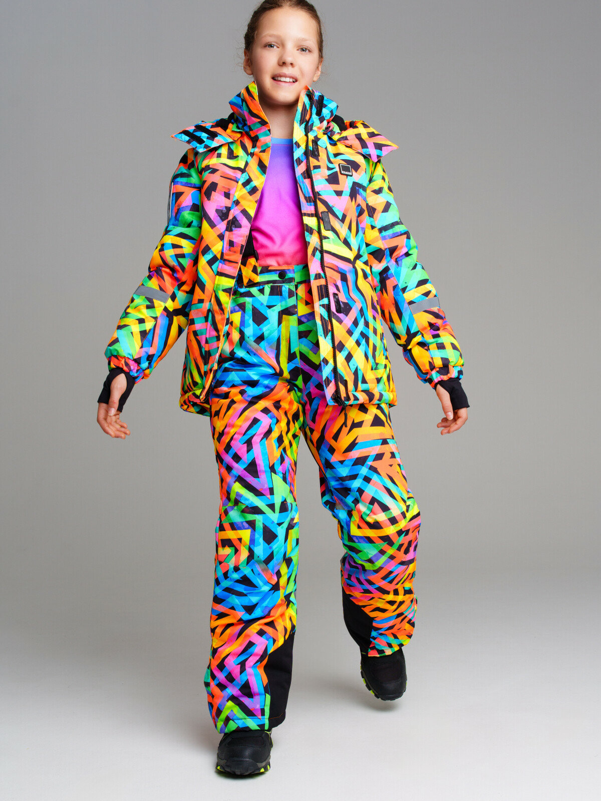 Комплект верхней одежды горнолыжный playToday размер 146  черный