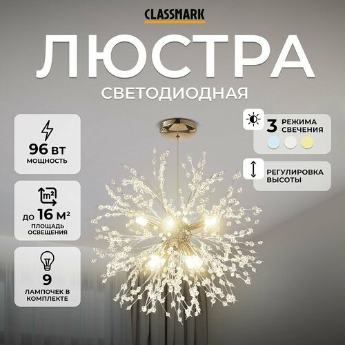 Люстра потолочная светодиодная - подвесная 4826₽