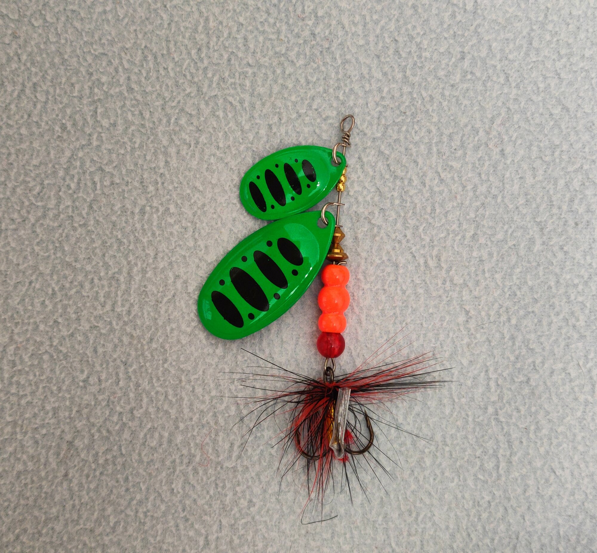 Блесна Osprey Grey Shark вращающаяся с двумя лепестками, 10.5 грамм