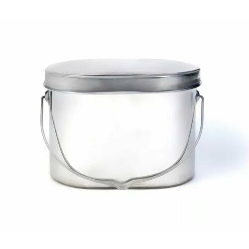 Котелок низкий 3,3л крышка из нержавеющей стали (крышка без ручек) Роза Ветров