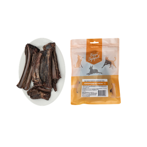 Будь Здоров. Лакомство сушеное ребра северного оленя 