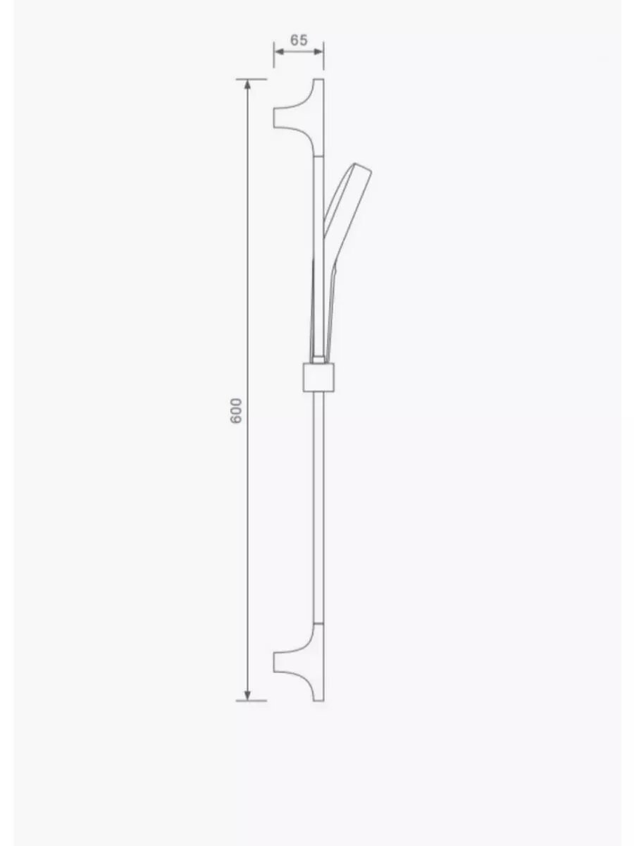 Душевая штанга с лейкой и шлангом Splenka S470.02 , нержавеющая сталь цвет хром — фото 1