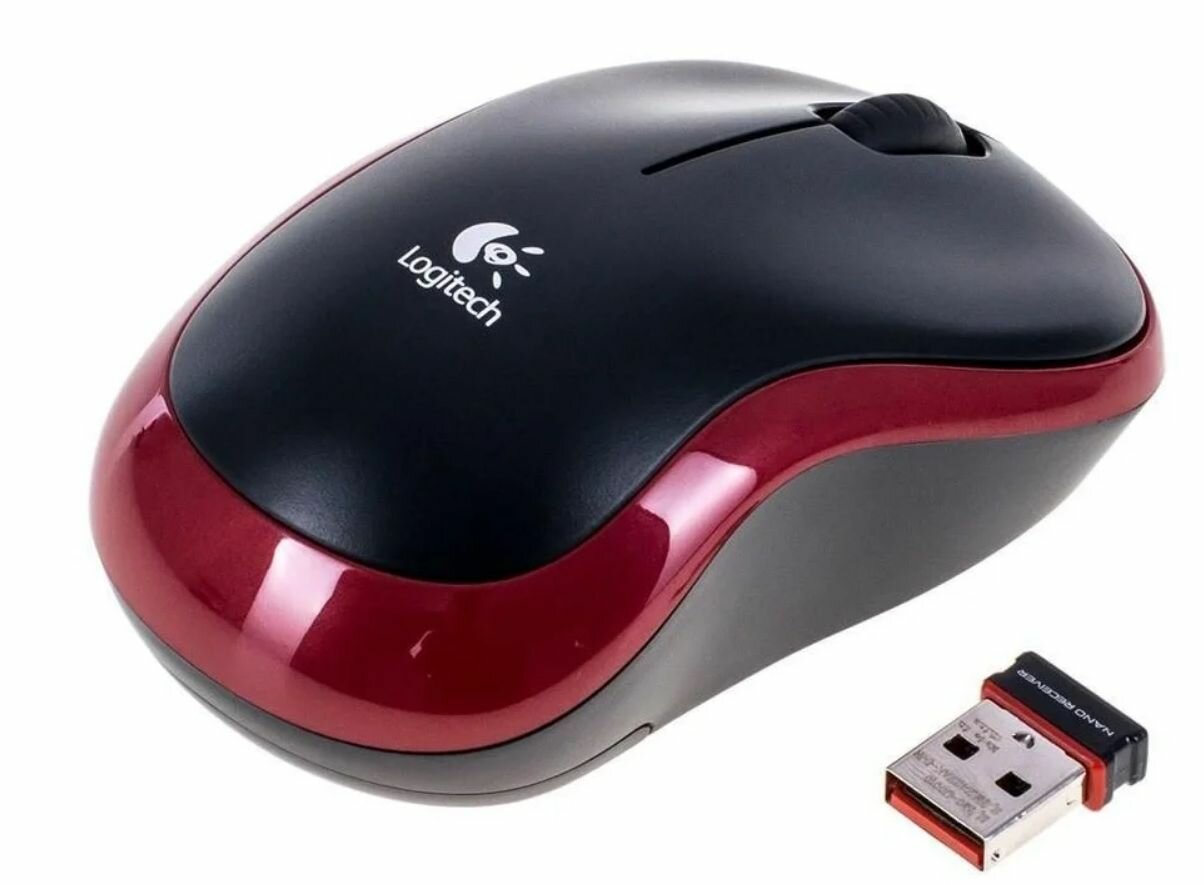 Мышь Logitech M185 Wireless, оптическая, беспроводная, черная