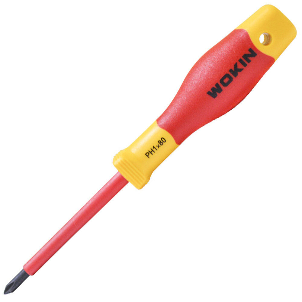 Диэлектрическая отвертка крестовая WOKIN PH1x80 мм (561601)