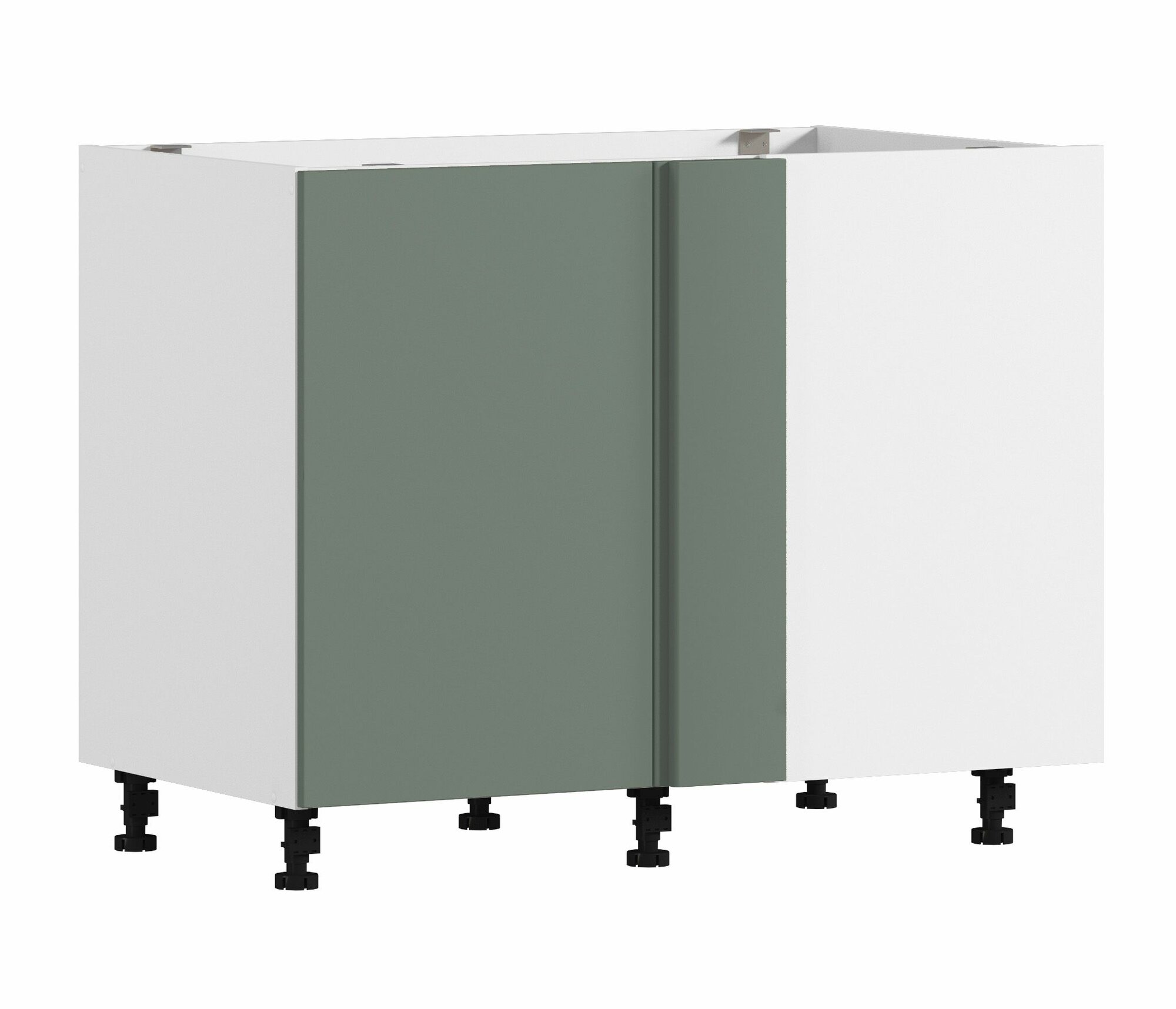 Кухонный модуль напольная тумба столплит Регина РСП/1-100 приставной, Белый/Ф-45 ЛДСП Камыш, 105х56х82 см