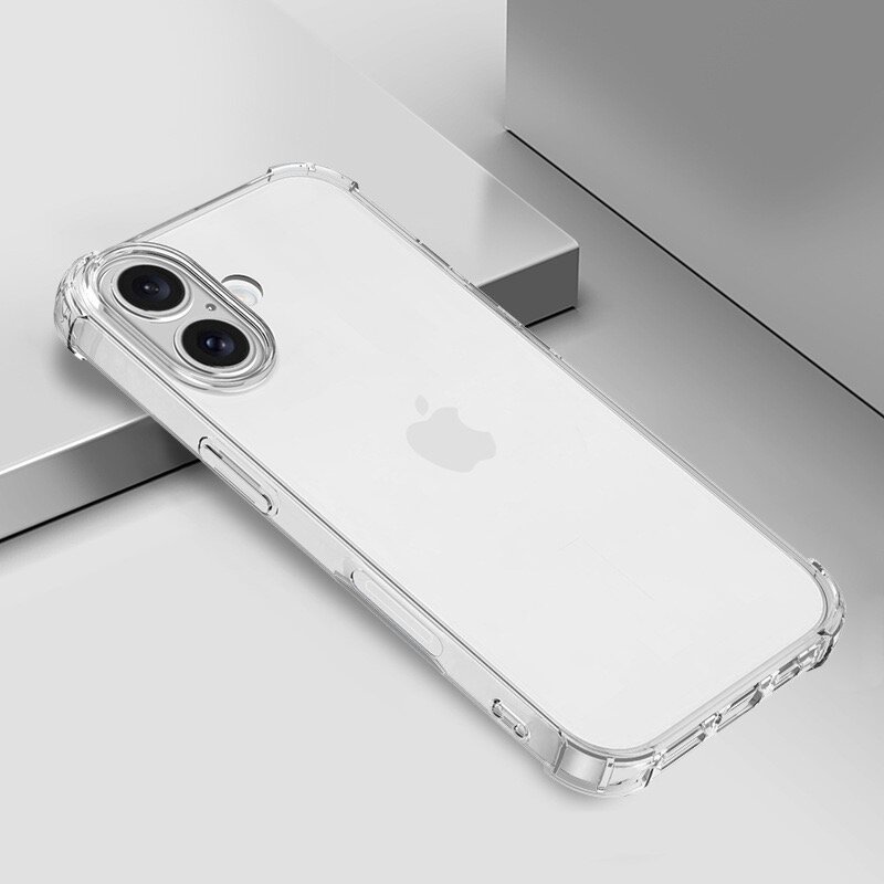 Противоударный прозрачный чехол с защитой камеры для Apple iPhone 16 (Эпл Айфон 16)