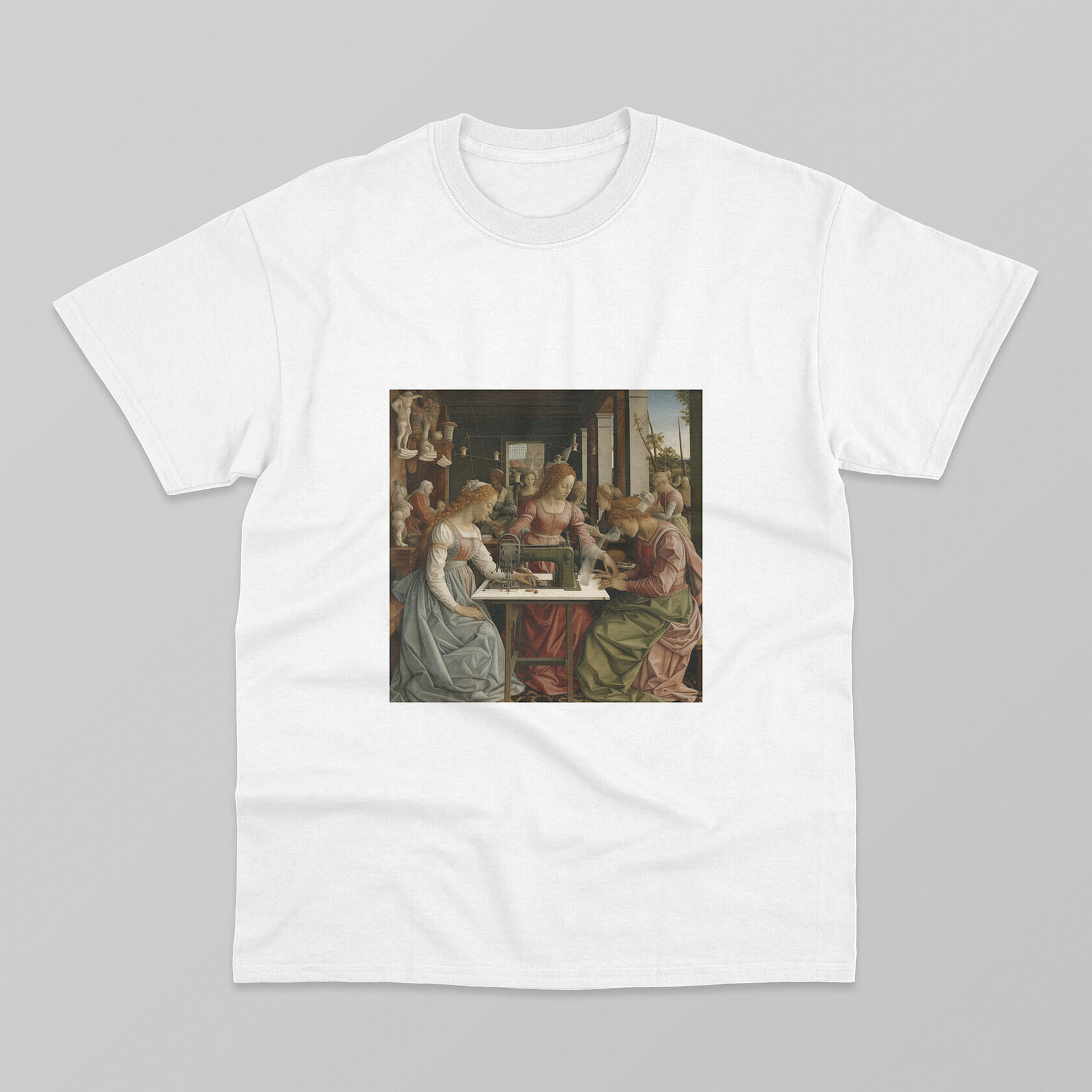 Термонаклейка на одежду Art & AI, мастерская Боттичелли