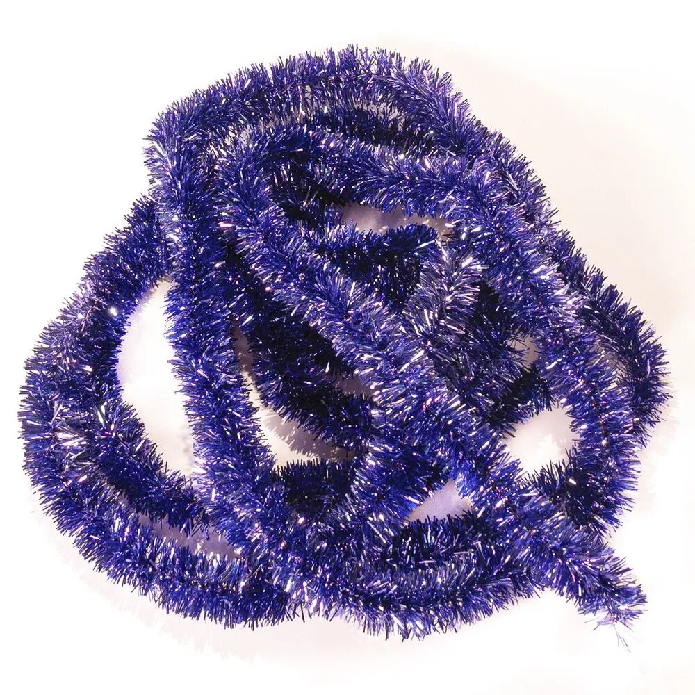 Мишура "Праздничная" 35мм х 1м фиолетовый (50) — фото 1