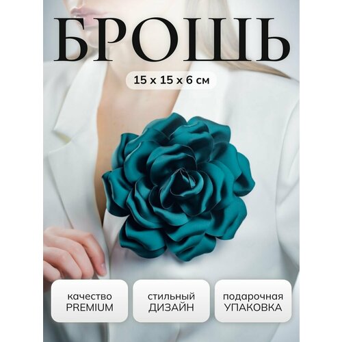 фото Брошь, темно-зеленый бантами