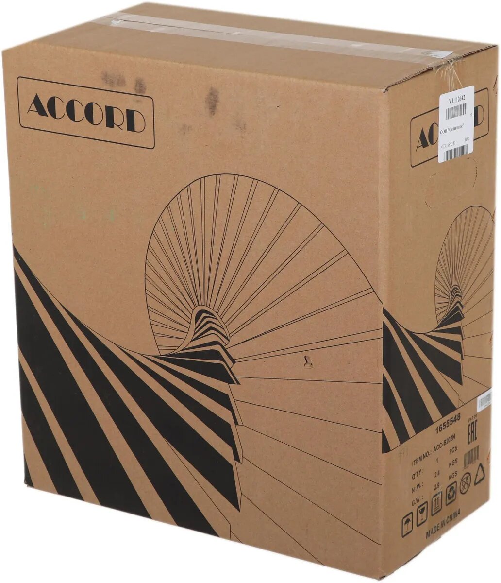 Корпус Accord черный без БП mATX 2xUSB2.0 2xUSB3.0 audio - фото №15
