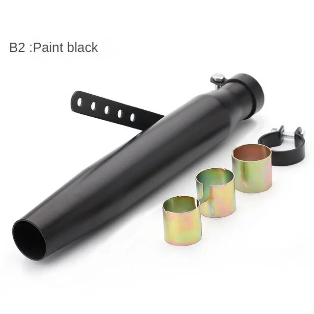 Универсальные мотоциклетные гоночные глушители глушитель выхлопная труба для мотоцикла модель скользящая скоба матовая система черный/серебристый цвет Черный 4