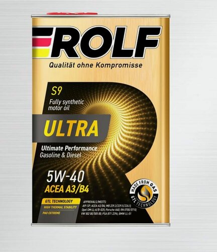 Изображение товара Моторное масло ROLF Ultra 5W-40 (4л), ROLF-5W40-UA3B4-4L