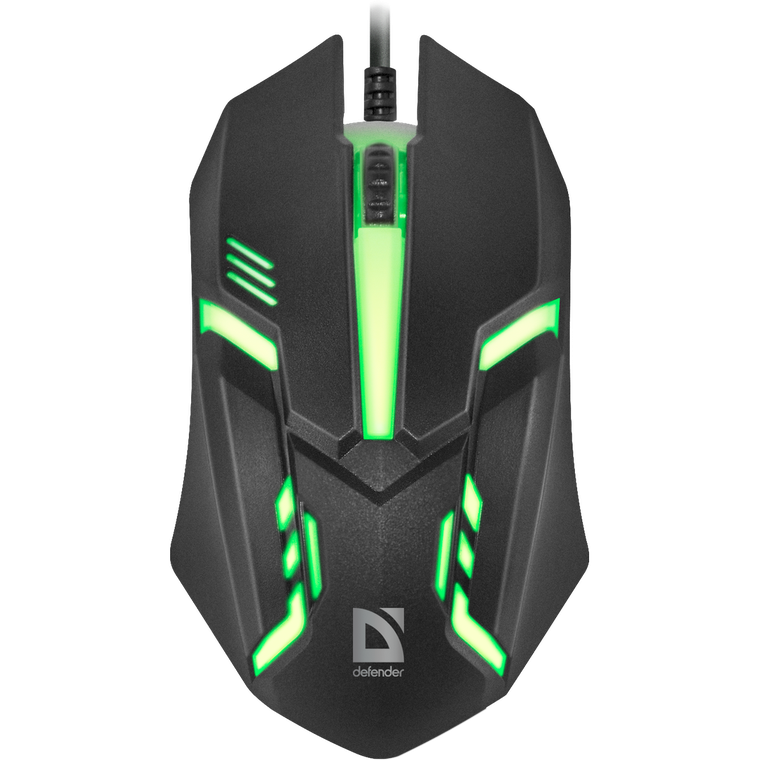 Мышь Defender Сyber MB-560L, черный (52560) оптический, 1600 dpi, USB