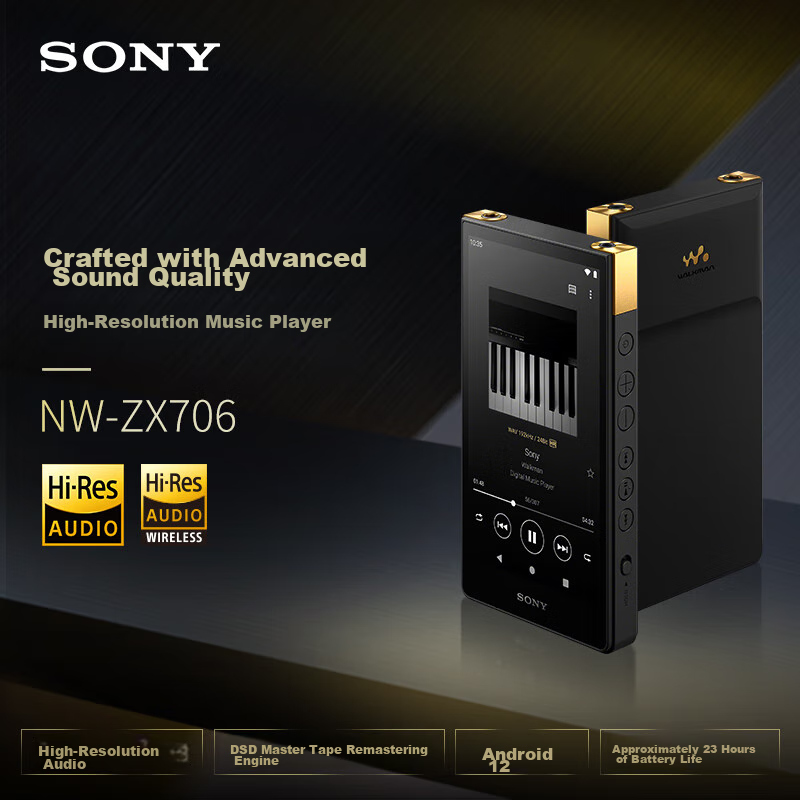 Картинки Цифровой плеер Sony NW-ZX706 High-Resolution Music Player, Hi-Res Audio, 5" Android, 32GB, Black