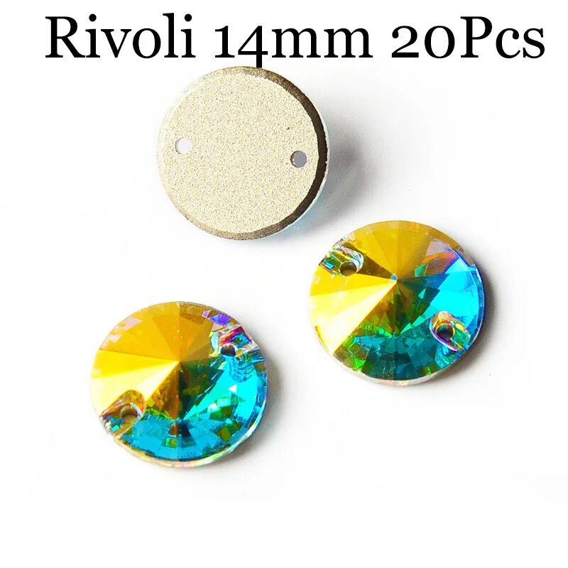 YANRUO смешанной формы SW Rivoli стразы AB цвета