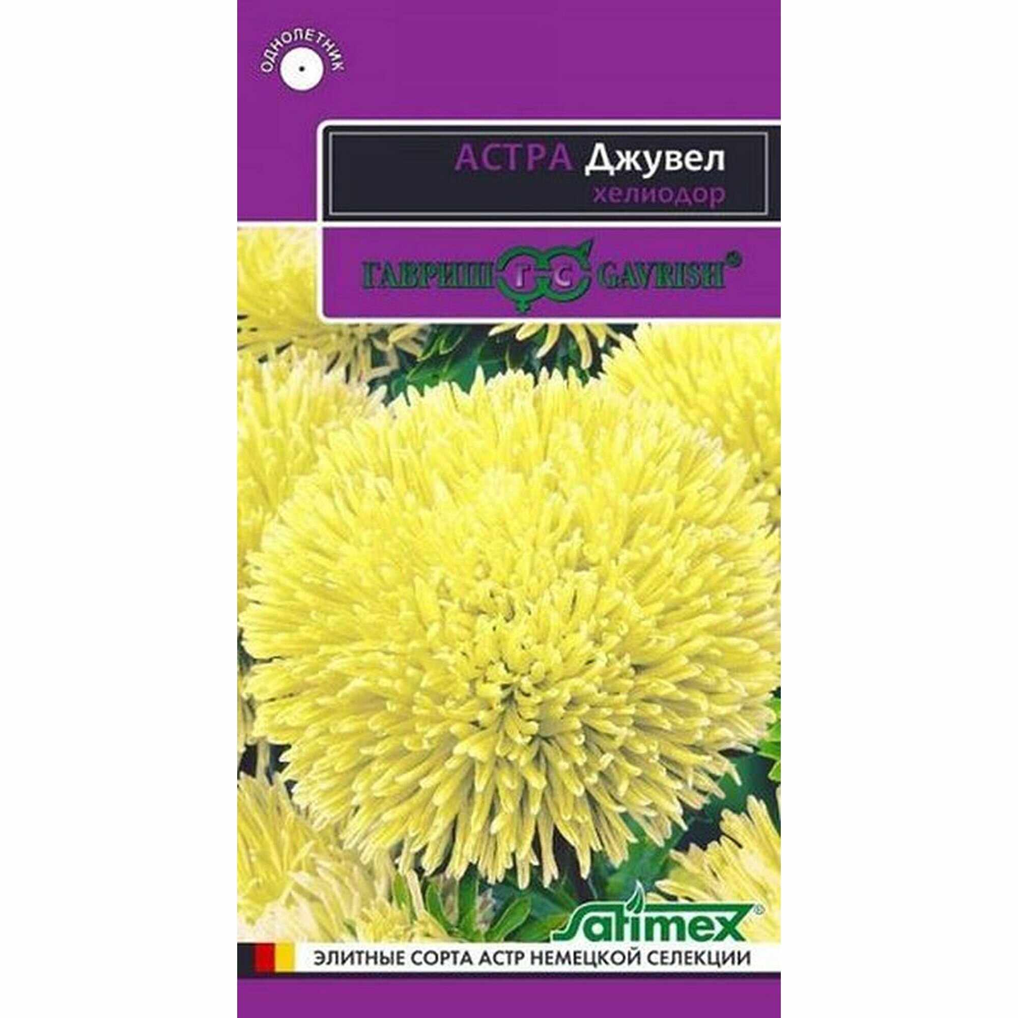 Семена Астра Джувел Хелиодор игольчато-коготковая однолетник Гавриш - Эксклюзив 1 пачка - 0.1г семян