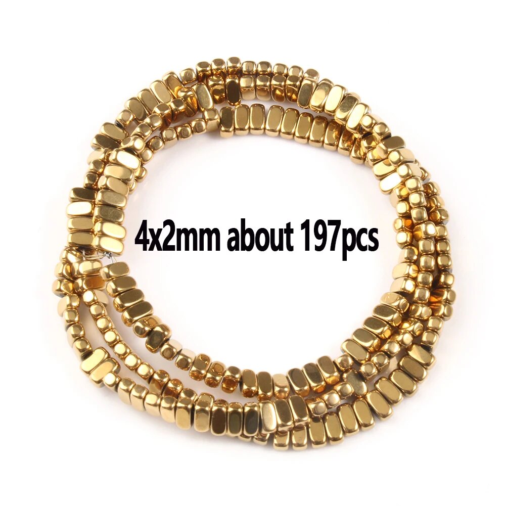 Бусины гематитовые, 4x2 мм, 197 шт, Цвет: type 13