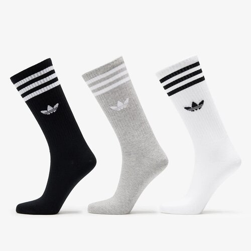Носки adidas Originals, 3 пары, размер S, белый, серый, черный носки adidas 3 пары размер s белый серый