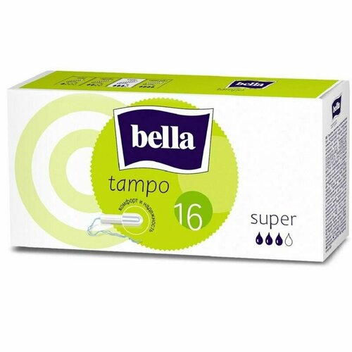 Тампоны женские гигиенические без аппликатора Bella premium comfort Super, 16 шт (easy twist)