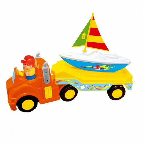 Игровой набор Kiddieland Трейлер без мотора с яхтой Kiddieland