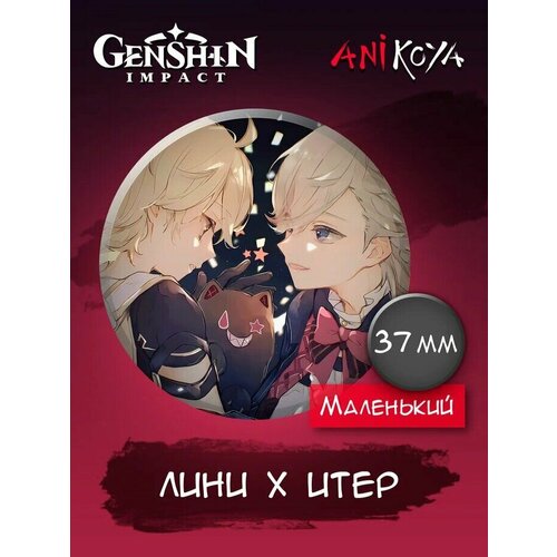 фото Значки на рюкзак геншин импакт лини и итэр anikoya