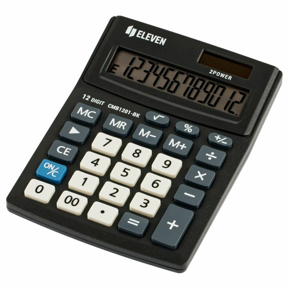 Калькулятор настольный Eleven "Business Line" 12 разрядов, 102*137*31мм, двойное питание, черный