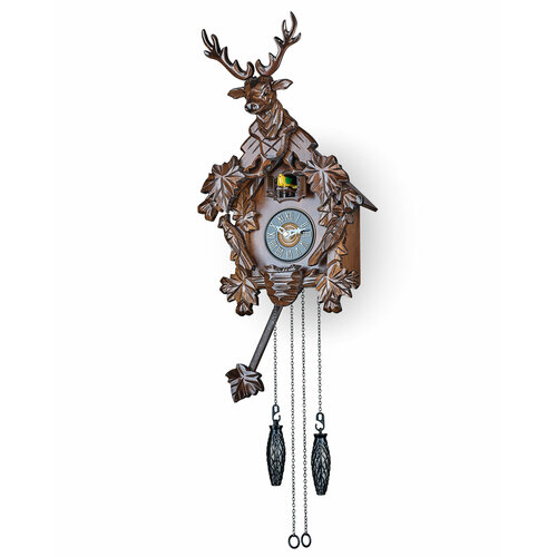 Часы с кукушкой деревянные настенные декоративные 6062C-BR